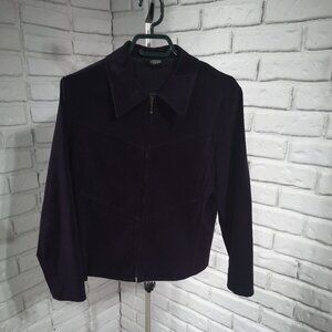 Lindor Petite Ladies Purple Full Zip Jacket